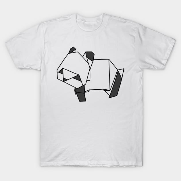 Panda Origami Art Modern Love Pandas Gift Simple China T-Shirt by Kibo2020